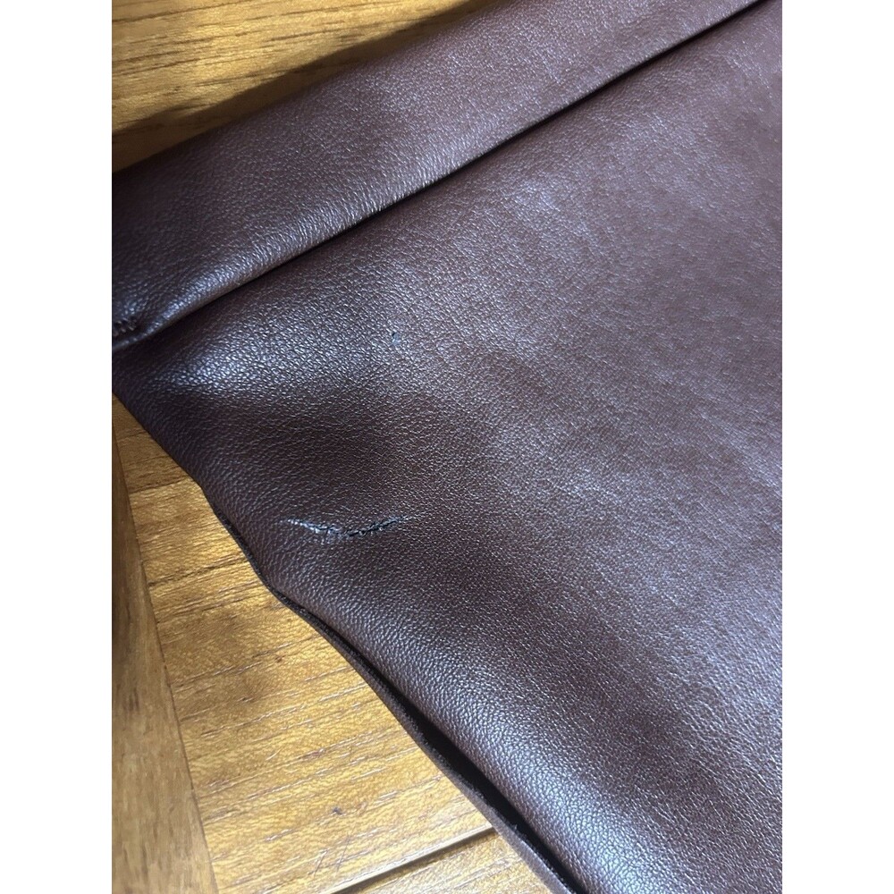 New Skims Brown Faux Leather Wide Leg Leather Pants Size XL Pull On *Imperfect - Picture 15 of 15